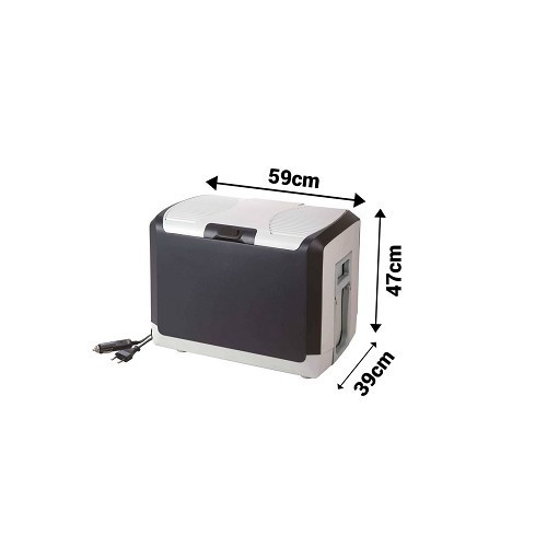  Zwarte thermo-elektrische koelbox 12-24V op sigarettenaansteker of 220-230V op lichtnet - inhoud 40 liter - ET30014-2 