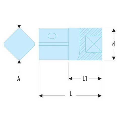 3/8 to 1/2 adapter, size 16.5mm - FA24556