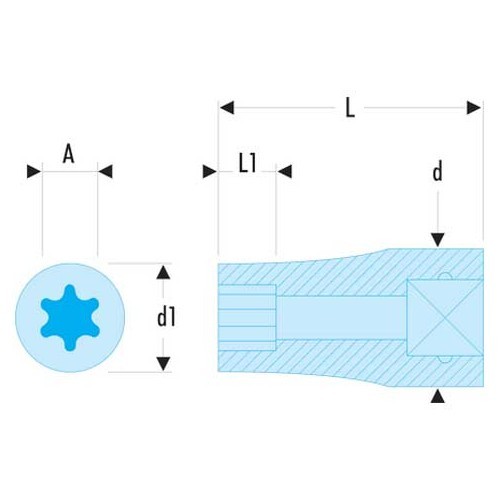 Chiavi a bussola Torx 1/2 Misura E12 FACOM - FA25522