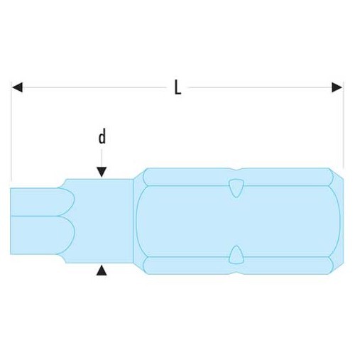 Puntas estándar serie 1 para tornillos de 6 lados huecos en pulgadas tamaño 1/8 FACOM - FA30181-1 