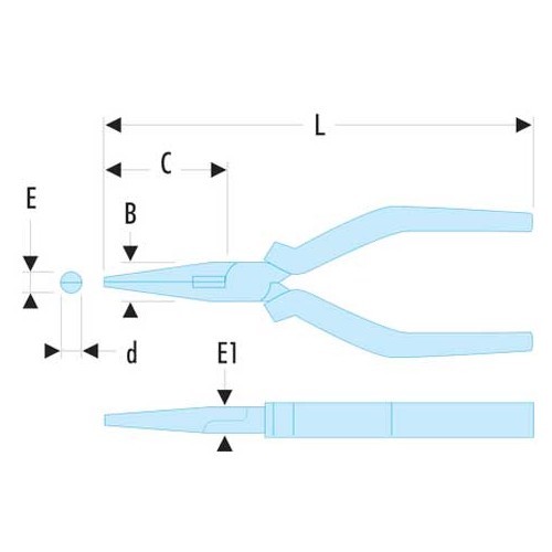  Long-nose half-round pliers - FA31231-1 