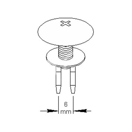 1 windscreen frame clip door panel retainer for Golf 3, Golf 3 Cabriolet, Golf 4 Cabriolet and Vento - GA00750