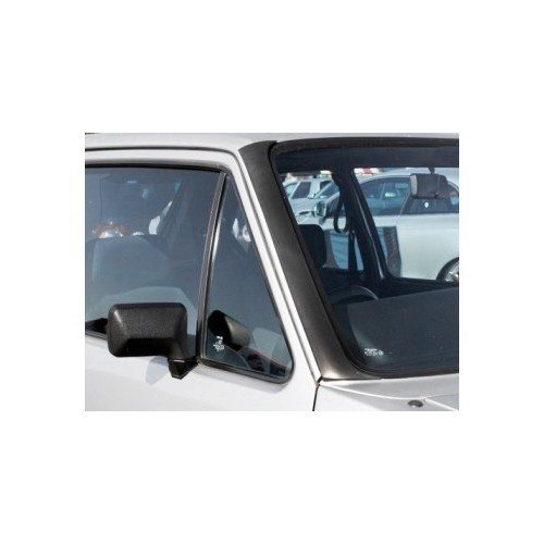  Black textured plastic windshield pillar deflectors for VW Golf 1 Sedan Cabriolet Caddy and Jetta 1 (02/1974-07/1993)  - GA01510-1 