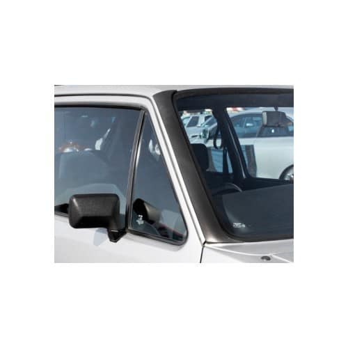  Windabweiser an den Windschutzscheibenpfosten aus schwarzem, texturiertem Kunststoff für VW Golf 1 Limousine Cabriolet Caddy und Jetta 1 (02/1974-07/1993)  - GA01510-1 
