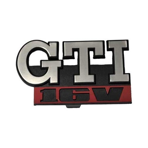  Sigle GTI 16V voor radiatorrooster 4 spijlen voor VW Golf 2 GTI 16V (08/1987-) - GA01610 