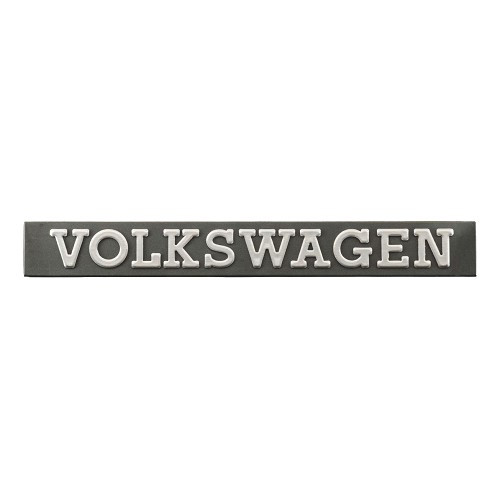  Emblème arrière VOLKSWAGEN chromé sur fond noir de coffre pour VW Golf 1 Berline Cabriolet et Jetta 1 (02/1974-02/1984) - GA01755 