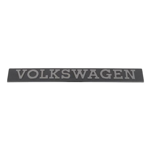  Emblème arrière VOLKSWAGEN chromé sur fond noir de coffre pour VW Polo 1 86C (04/1975-09/1981) - GA01757-2 