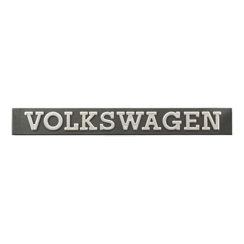  Verchromtes VOLKSWAGEN-Heckemblem auf schwarzem Heckklappenhintergrund für VW Passat B1 (1974-1980) - GA01761-1 
