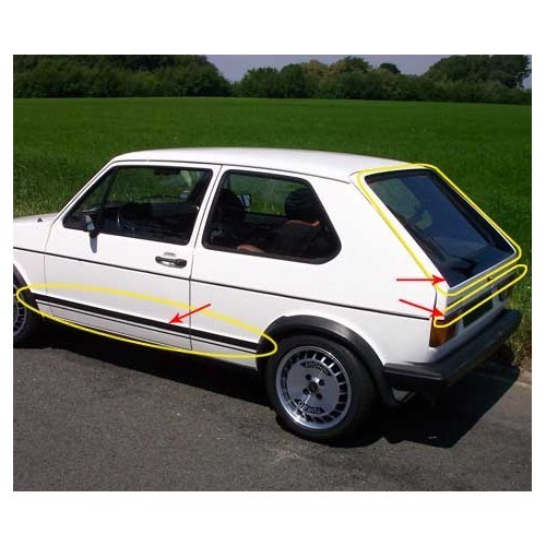     
                
                
    GTi" body stickers for Golf 1 - GA01820
