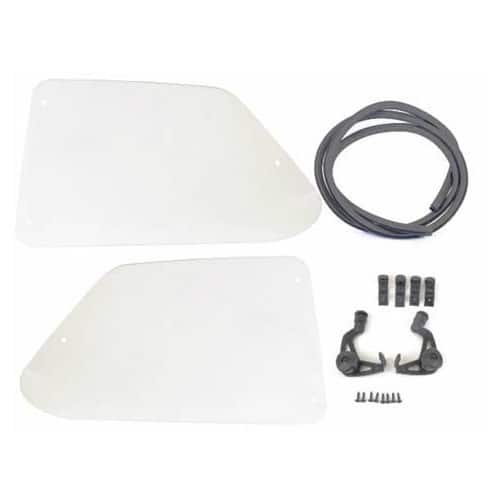  Pop-out, rear opening windows for Golf 2, clear, non-tinted version - GA10802-2 