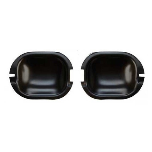  Conchas pretas para os puxadores exteriores das portas do Golf 2 - 2 peças - GA13280 