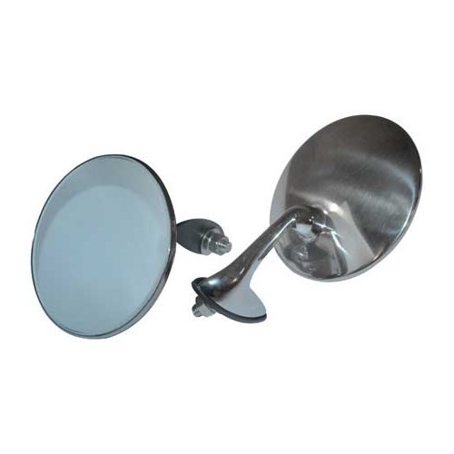  Par de espejos redondos de acero inoxidable cromado - GA14949-5 