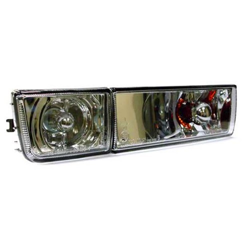  Chrome Front Mirror with Fog Lights for Golf 3 - 2 pieces - GA17009-1 