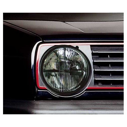 H4 German Look black cross headlights for Golf 2 - 2 pieces - GA17102P