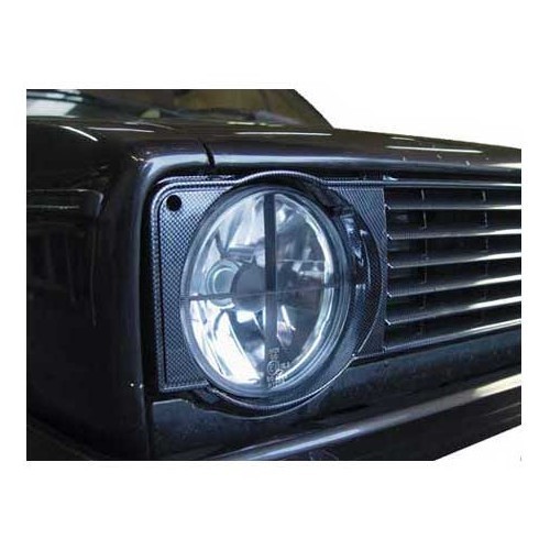 Scheinwerfer H4 Klarer Spiegel mit schwarzen Kreuzen - 2 Stück - GA17107P