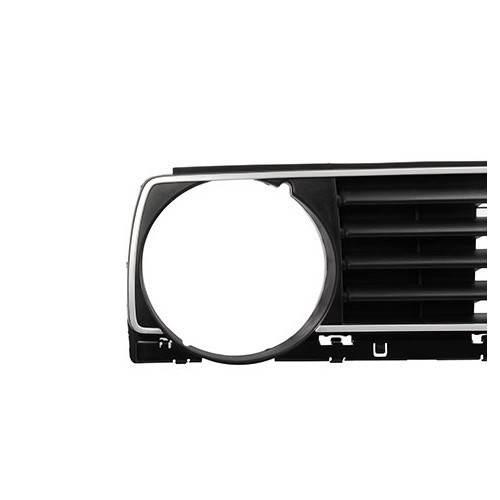  Parrilla radiador 2 faros 5 barras para Volkswagen Golf 2 con ribete gris plateado - GA18004-1 
