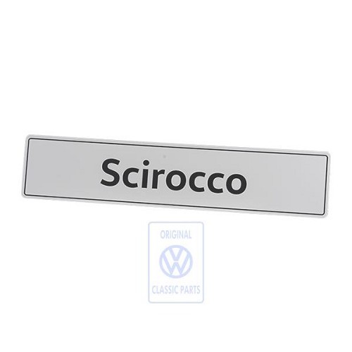  Décor plate with SCIROCCO inscription, registration plate format"" - GA20052-2 