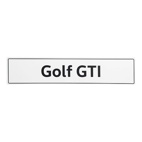  Placa de matrícula decorativa com a inscrição "Golf GTI". - GA20054 