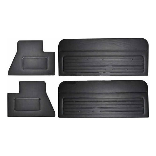  Conjunto de 4 paneles de puertas negros para Golf 1 Cabriolet, calidad estándar - GB25104 