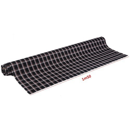 Stoff mit Schottenmuster weiß Typ Golf 1 GTi - GB25705