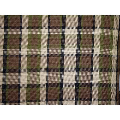  Seat fabric Westfalia check pattern Green Brown Beige - GB25760 