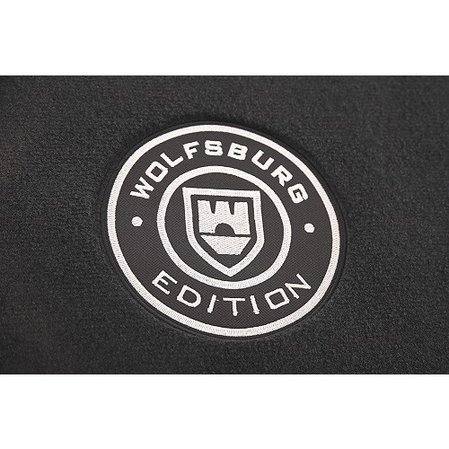  Tapetes de veludo preto Wolfsburg Edition para VW Golf 1 Sedan - 4 peças - GB26101-2 