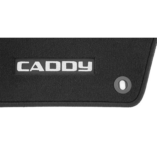  Tapete de luxo Ronsdorf preto com a inscrição "CADDY" - 2 peças - GB26112-1 