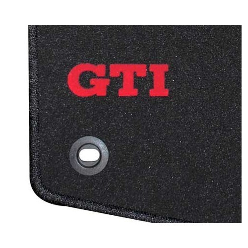  Set of 4 luxury black Ronsdorf floor mats for Golf 1 saloon with GTI"" inscription - GB26154-2 