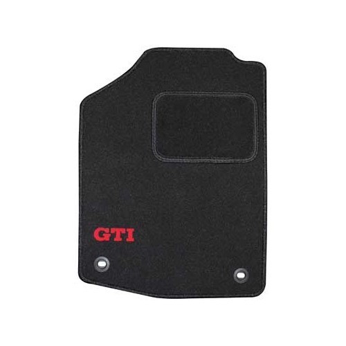     
                
                
    Jeu de 4 tapis de sol Ronsdorf luxe noirs pour Golf 1 Berline avec inscription "GTI" - GB26154
