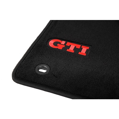     
                
                
    Set of 4 luxury black Ronsdorf floor mats for Golf 2 with GTI"" inscription - GB26162

