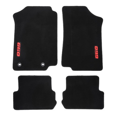     
                
                
    Tapis de sol noirs pour Golf 2 avec inscription G60, jeu de 4 - GB26164
