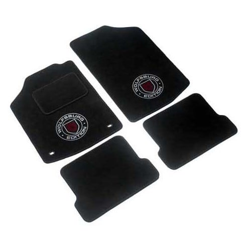 Tapis Ronsdorf luxe Noirs Wolfsburg Edition pour VW Golf 1 Berline - 4  pièces - GB26200 