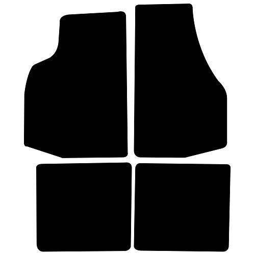  Alfombrillas para Golf 1 Cabriolet - color negro - GB27004-1 