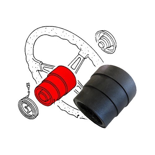     
                
                
    Steering wheel hub cover for Golf 1 GTi 3-spoke steering wheel, black - GB29505
