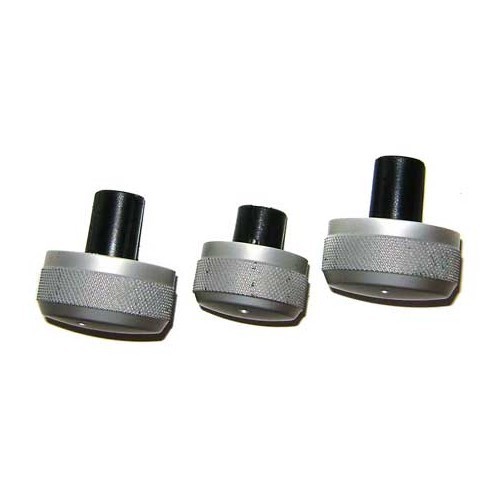  Aluminium-look ventilation knobs for Golf 5 - 3 pieces - GB31303-1 