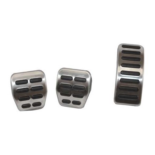  Set of 3 stainless steel pedal covers for Golf 4, New Beetle and Polo - GB32050 