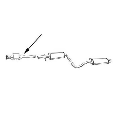 Catalyseur pour Volkswagen Golf 4 et Bora, 1.4 et 1.6 16s - GC09117