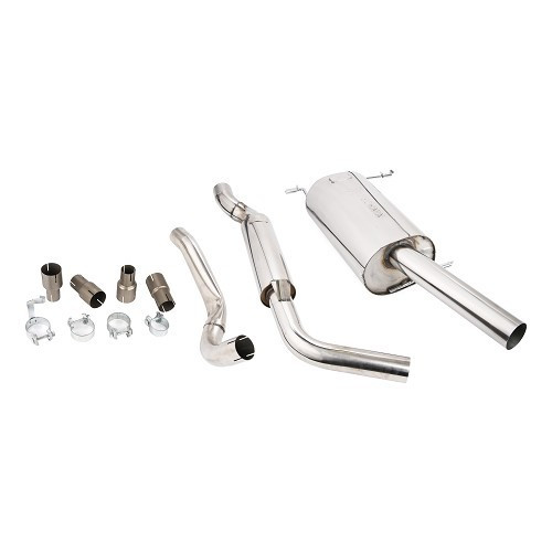  Stainless steel exhaust system for Golf 1 Cabriolet, straight 70 mm outlet - GC10818 