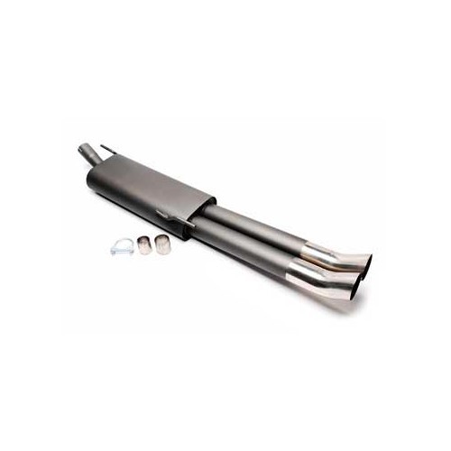  DTM 2 x 76mm outlet Sport Silencer for Golf 3 Estate and Vento - GC10832 