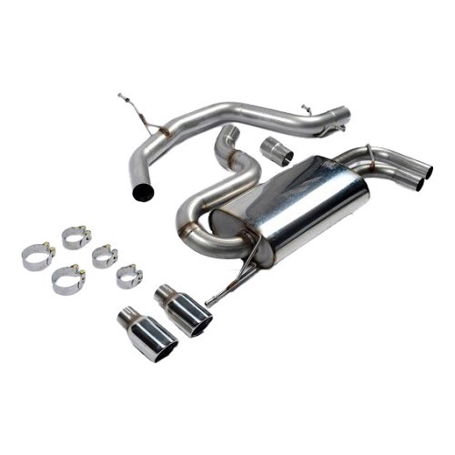  MILLTEK SSXVW147: Complete exhaust system that goes after catalytic converter, direct intermediate, for Golf 5 GTi - GC10915 