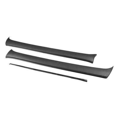  Deflectores de montante de parabrisas de plástico ABS negro granulado para VW Golf 1 GTI 1.6L y 1.8L (01/1982-12/1983) - GC15008 