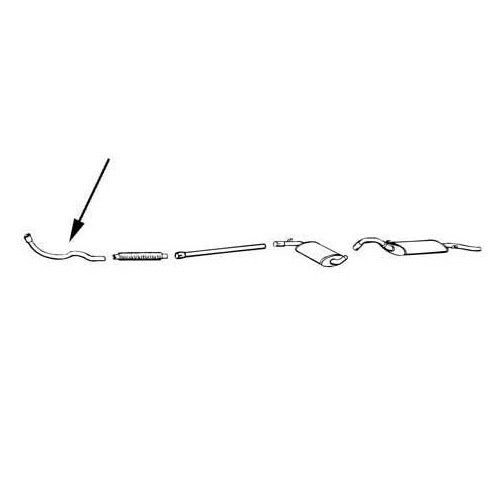 Tubo a J di uscita del collettore di scarico per Golf 2 - GC20131