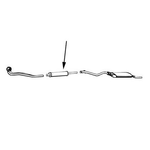 Vorderer Mittelschalldämpfer für Golf 2 - GC20200