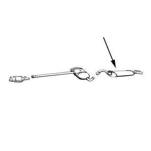 Auspuffendschalldämpfer hinten für Golf 2 GTi 8S - GC20210