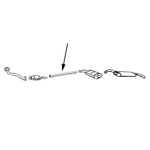 Original-style exhaustintermediate section for Golf 2 and 3 - GC20300