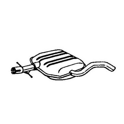 Silenziatore posteriore intermedio per Golf 3 TDI - GC20309