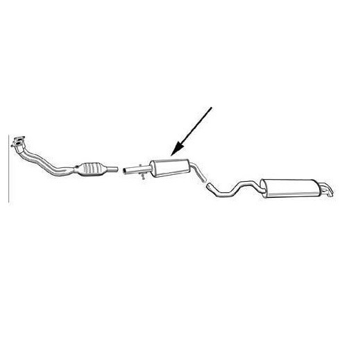  Original-style exhaust intermediate section for VW New Beetle - GC20365-3 