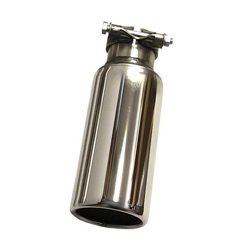  80mm diameter round chrome-plated "sports look" tailpipe for GC21018 exhaust system silencer - GC21019-1 