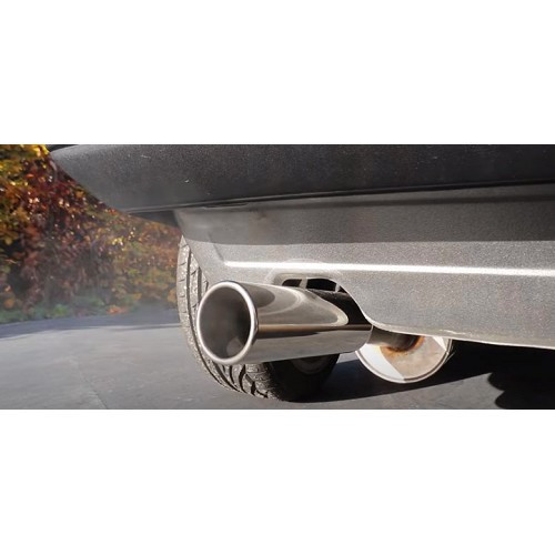  80mm diameter round chrome-plated "sports look" tailpipe for GC21018 exhaust system silencer - GC21019-2 