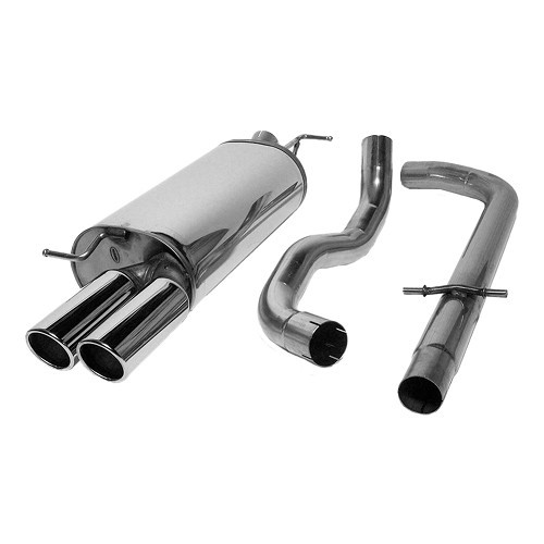  JETEX 63 mm stainless steel exhaust system for Golf 4 TDi and 1.8 Turbo 20 V - GC21047 